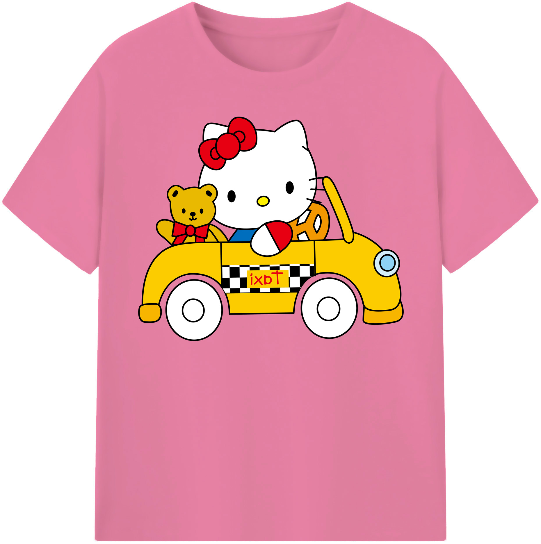 （画像用） Hello Kitty ハローキティ 綿100％半袖Tシャツ（フロントプリント）